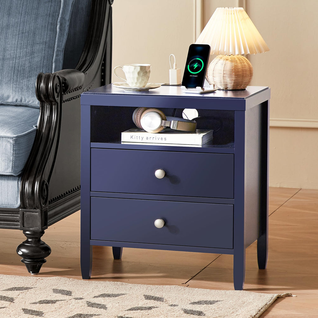 Blue Nightstand Set of 2 P835165