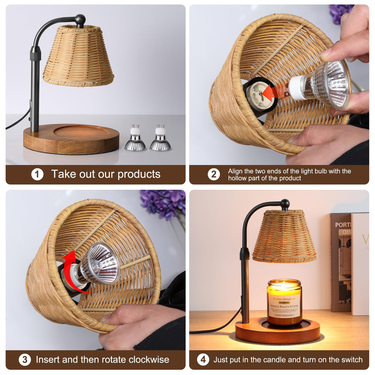Electric Candle Warmer Lamp with Timer Dimmer B1693