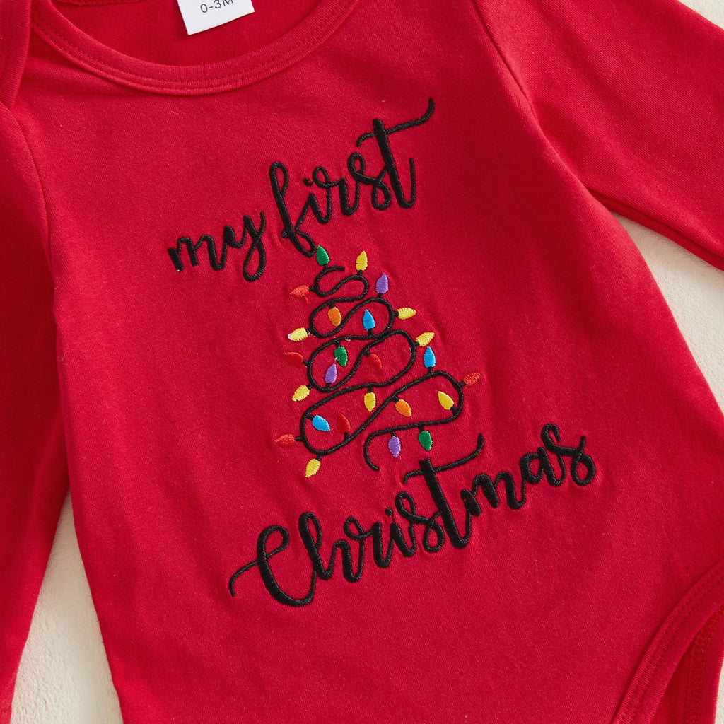 Christmas Baby Boy Outfit Romper Pants Hat O745