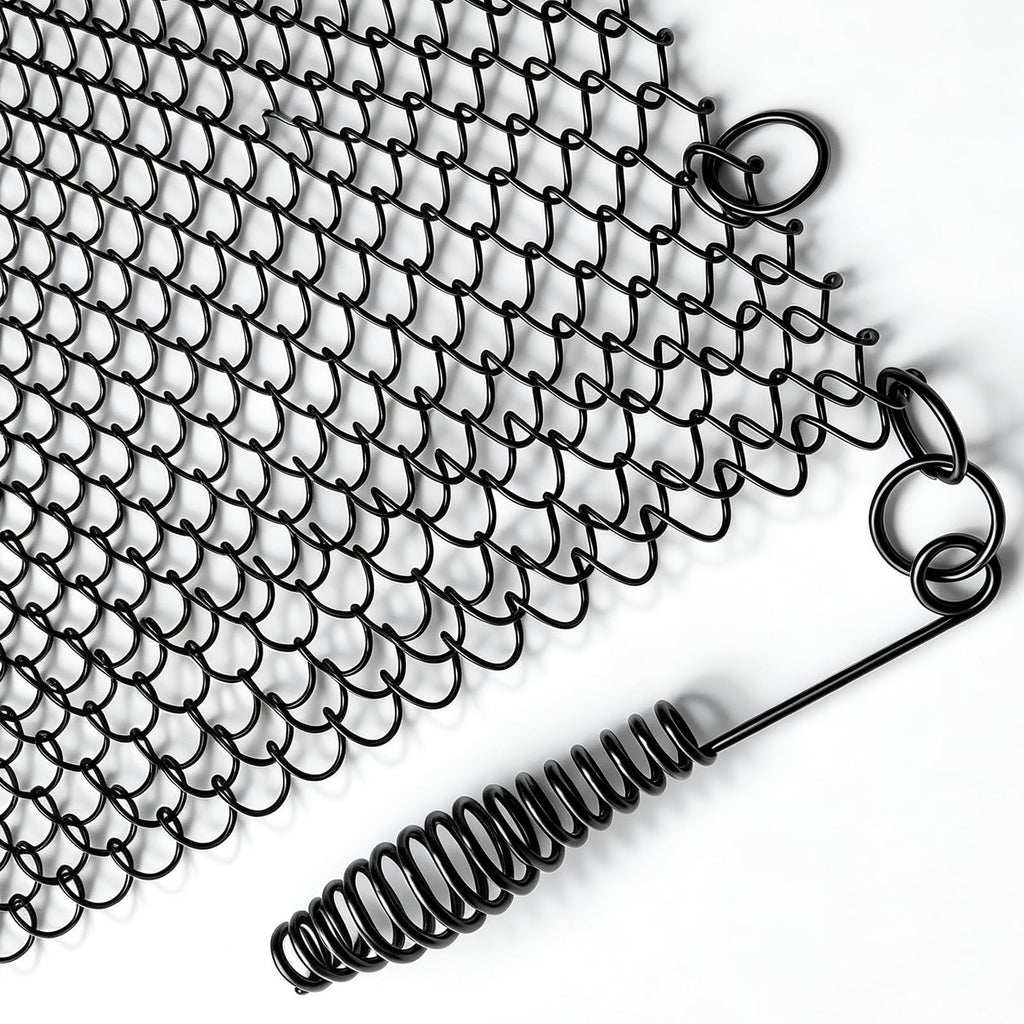 Black Spark Guard Mesh Curtain 2Pcs E5611