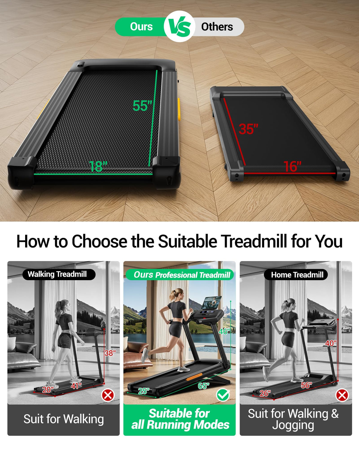 Heavy Duty Treadmill with 20% Auto Incline 4.0HP 400 LBS Capacity E917585