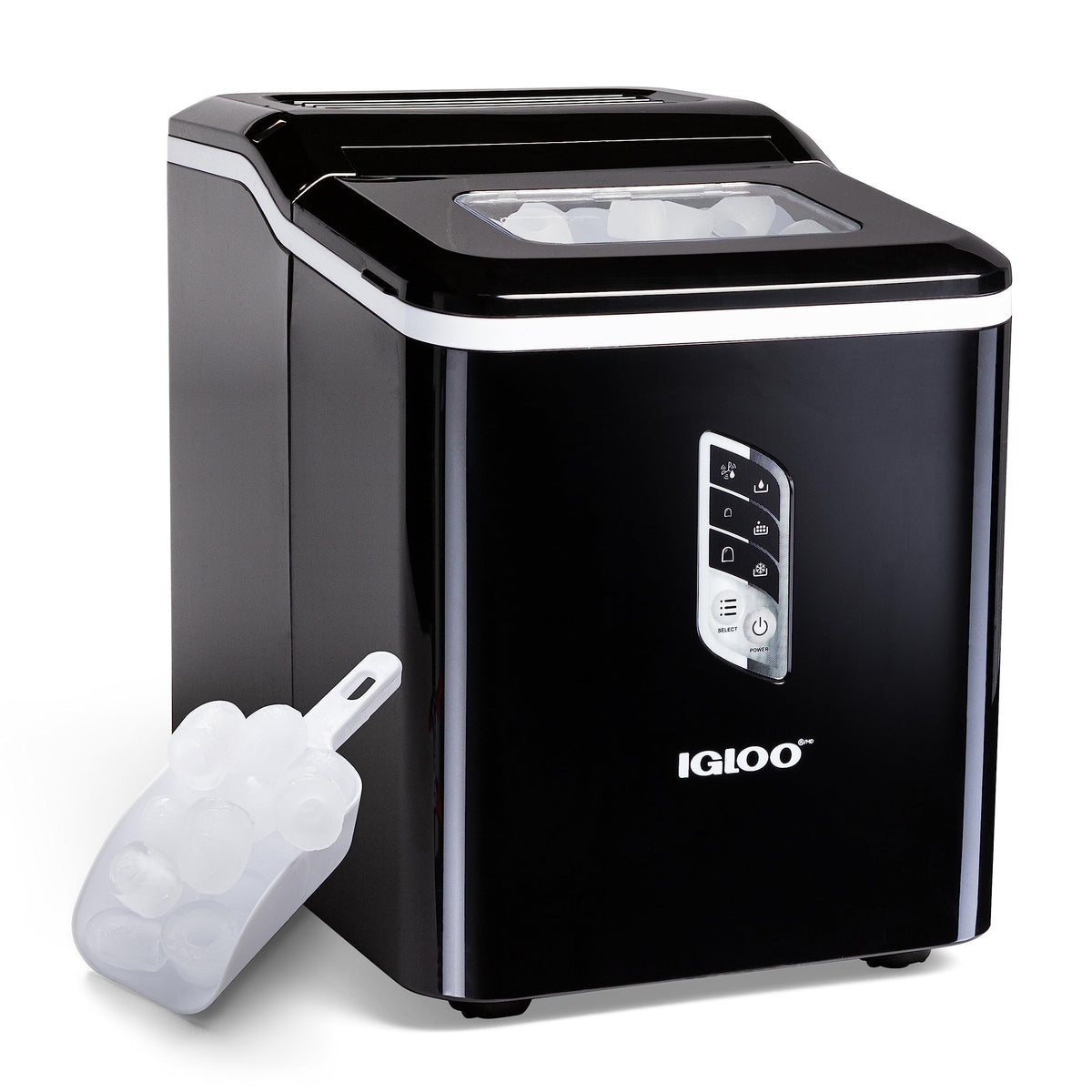 Portable Ice Maker with Scoop and LED Control Panel D97883