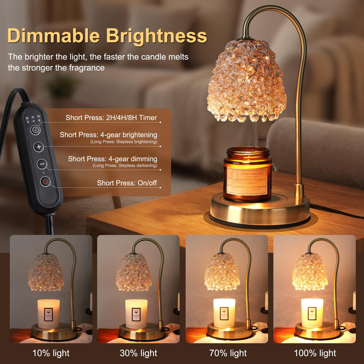 Electric Candle Warmer Lamp with Timer Dimmer B1693