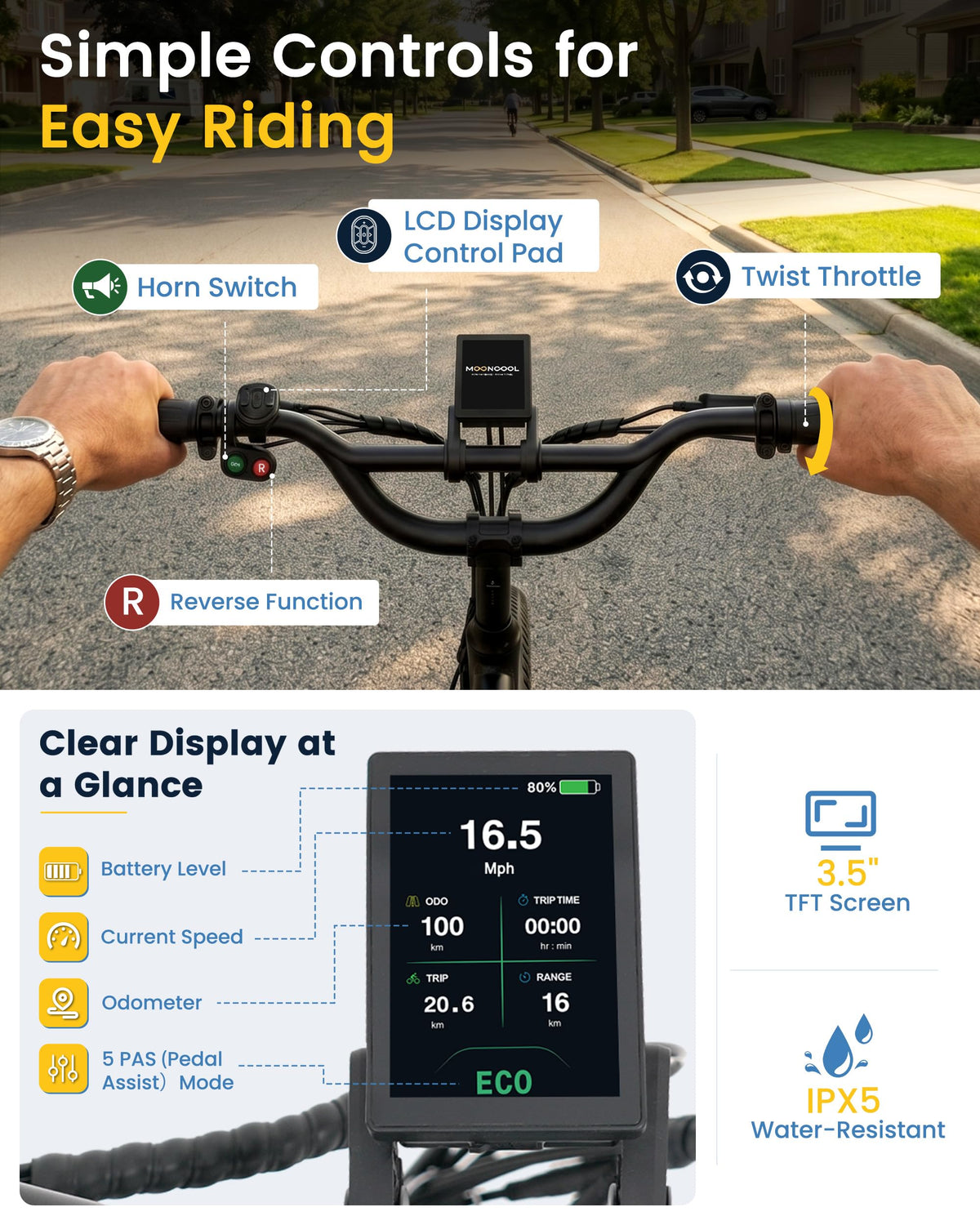 Electric Trike for Adults, 500W 20" Fat Tire Folding Tricycle H330454