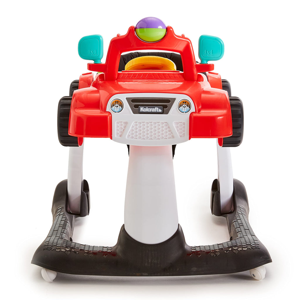 2-in-1 Baby Push Walker with Wheels, Seated or Walk-Behind, Racer Red S2628