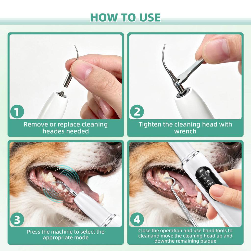 Ultrasonic Dog Teeth Cleaning Kit with LED Light E155248