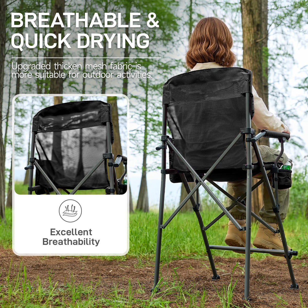 Tall Foldable Camping Chair P58671