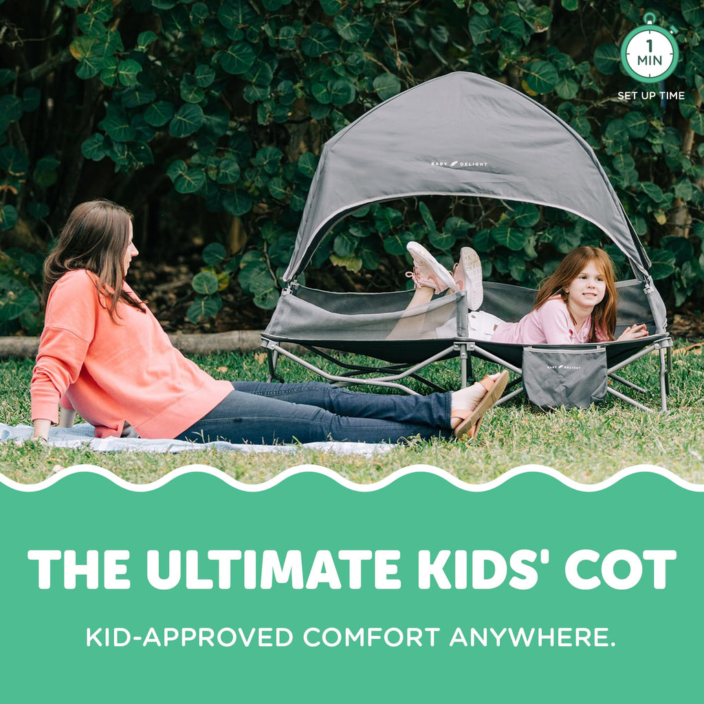 Portable Cot Grey D44275