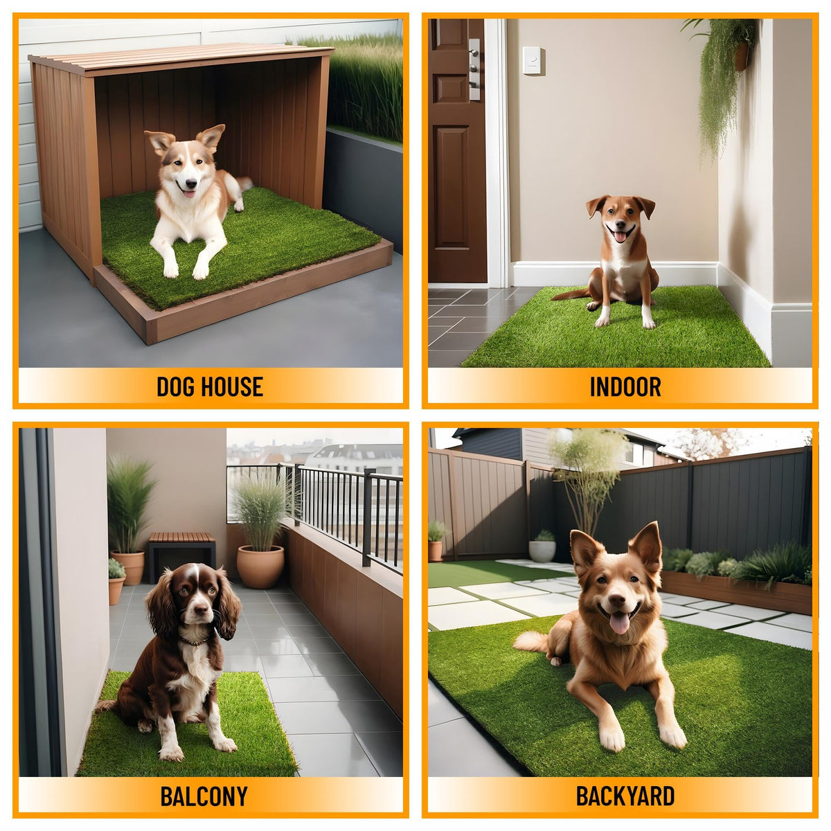 Artificial Grass Puppy Potty Training Pad with Tray, 15" x 30" Reusable U30343
