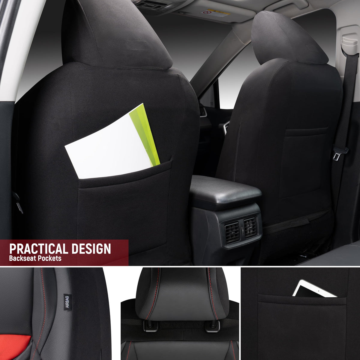 PU Leather Waterproof Car Seat Covers Full Set G45242