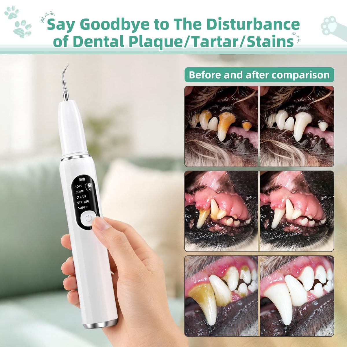 Ultrasonic Dog Teeth Cleaning Kit with LED Light E155248