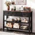 43" Narrow Console Table with 3 Drawers and 2 Shelves M4881