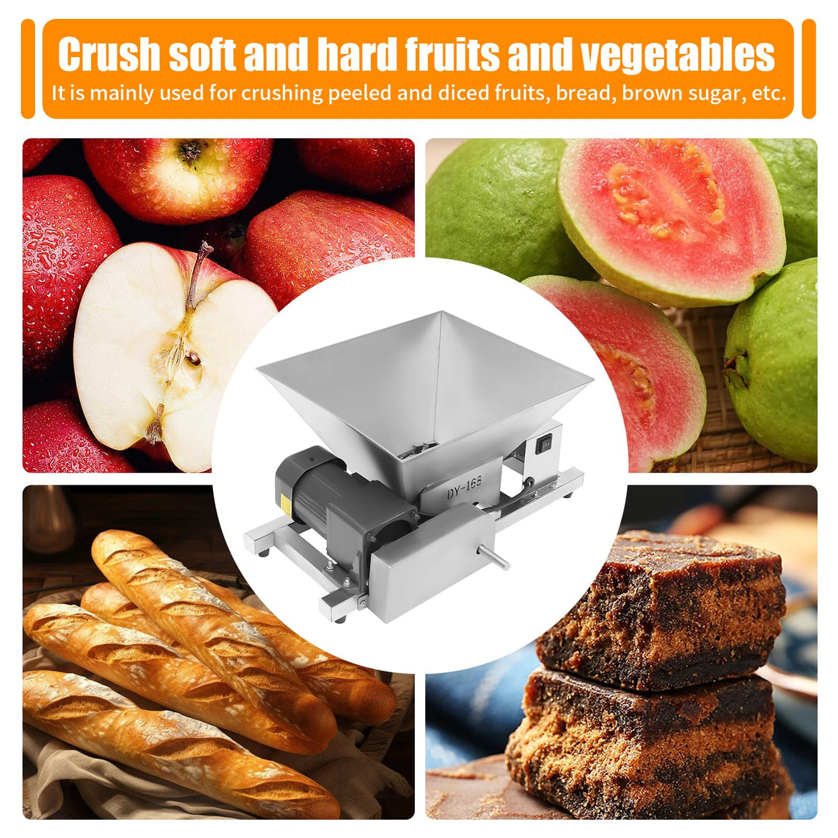 4L Stainless Steel Electric Fruit Crusher N4684