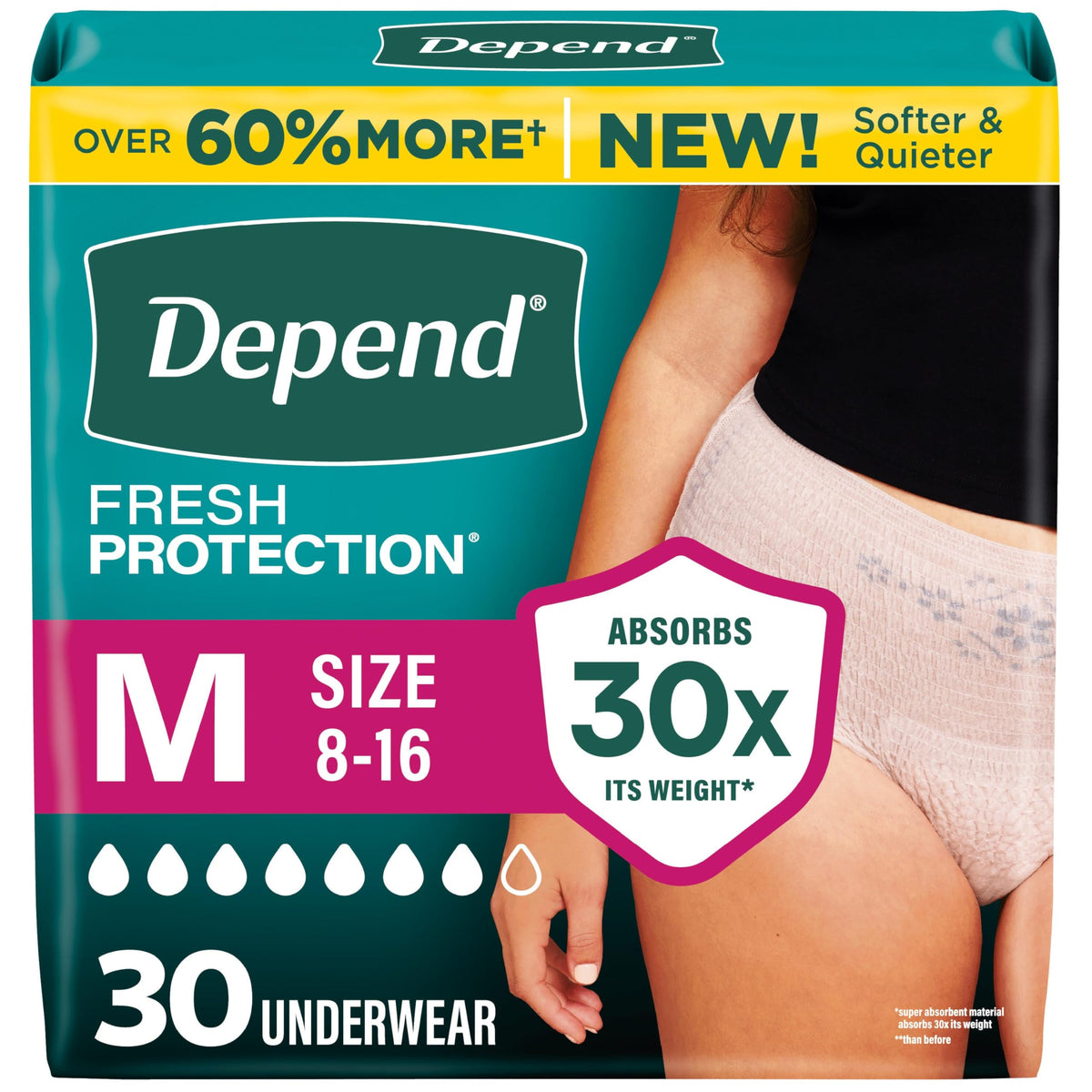 Adult Diapers for Women Medium 30 Count A2887