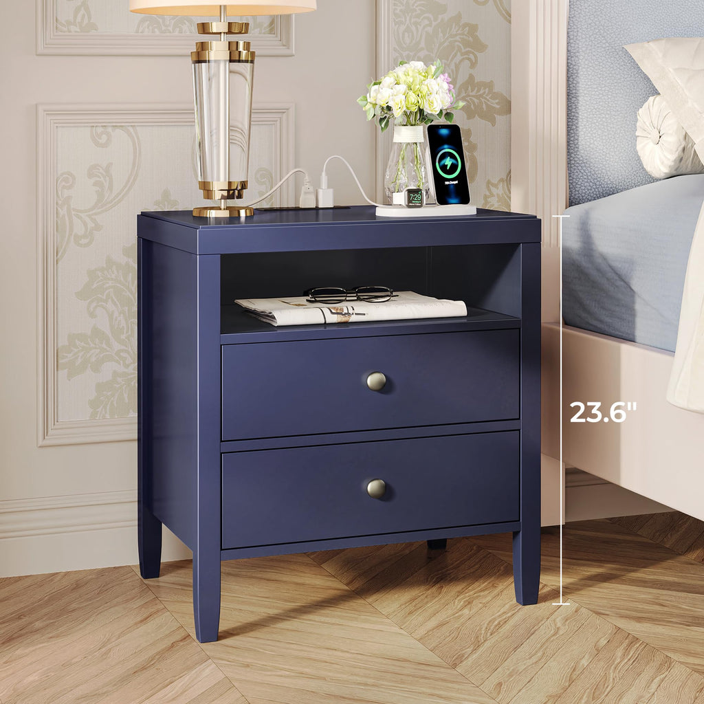 Blue Nightstand Set of 2 P835165