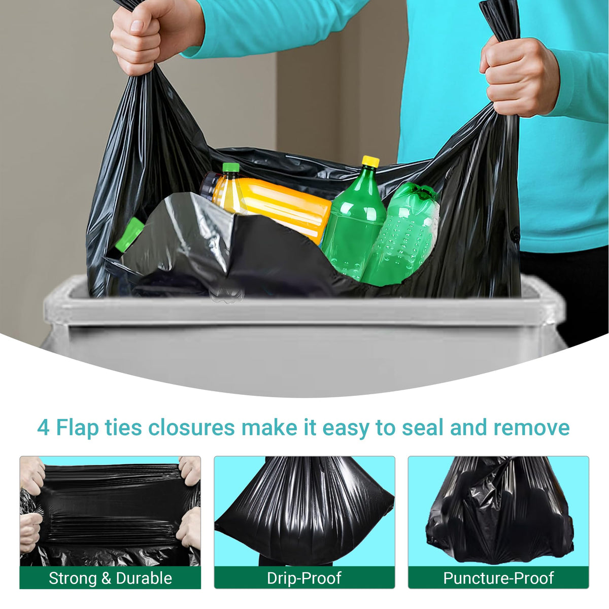 23 Gallon Trash Bags 120 CT 1.2 Mil Q5008