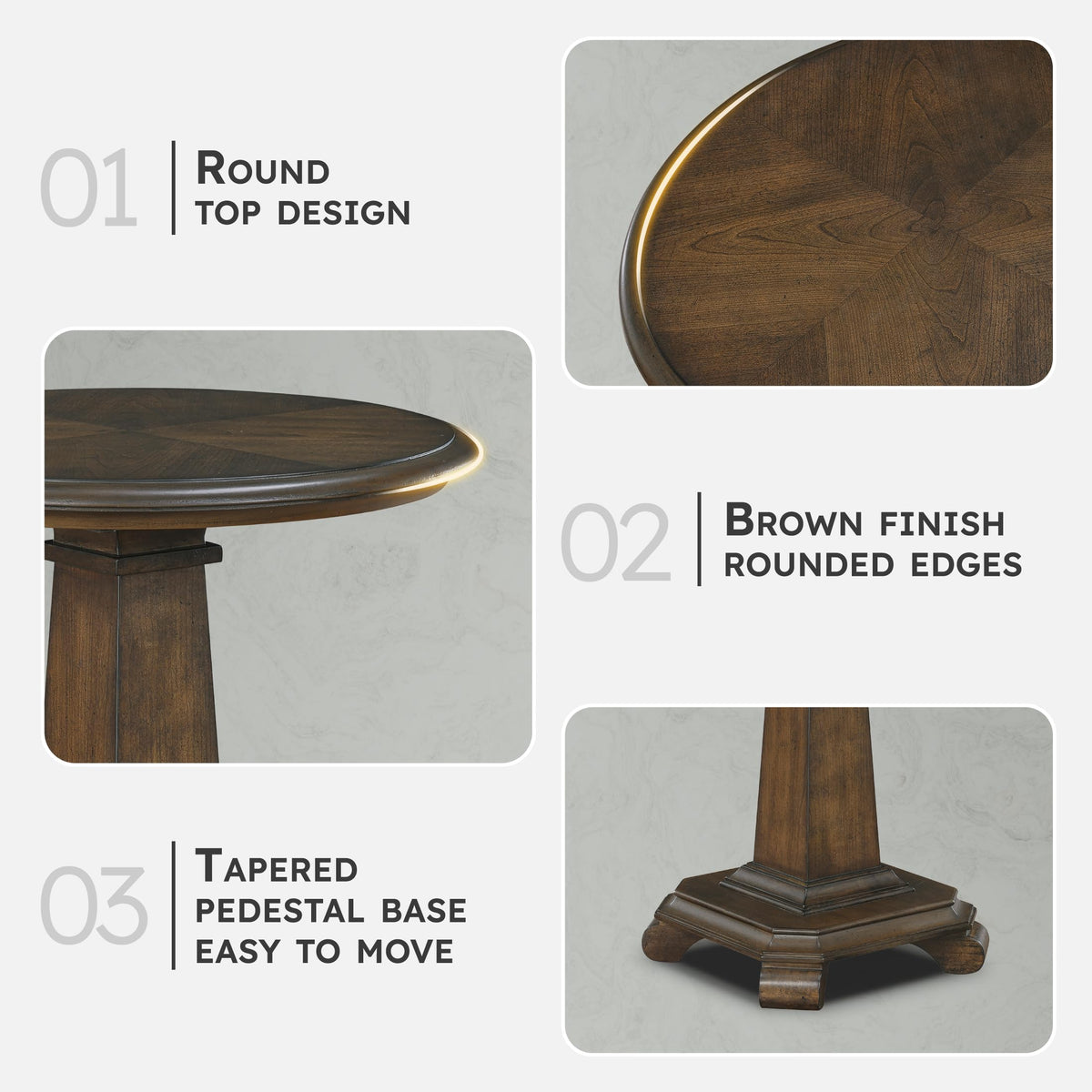 22" Round Wood End Table P335077