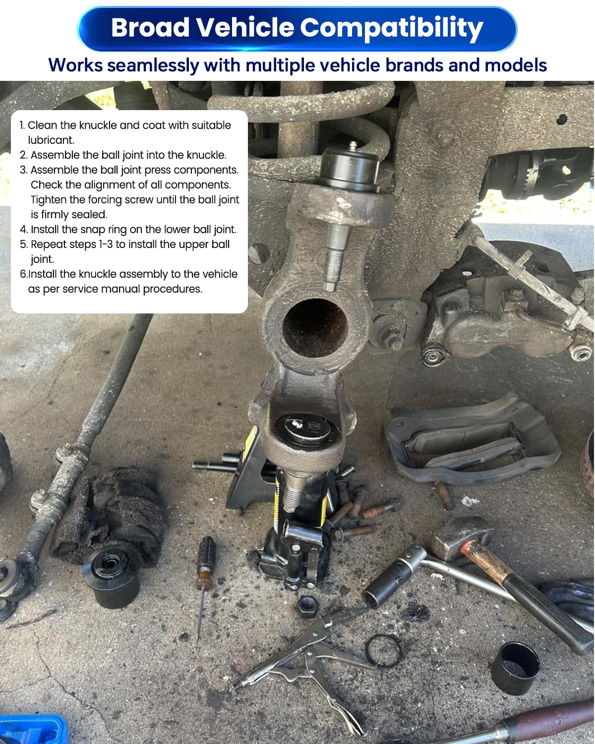 14pcs Ball Joint Service Adapter Set E156