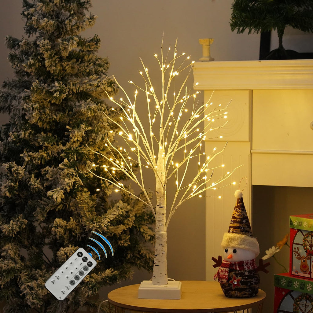 144 LED Birch Tree Lights with Remote Control N89562