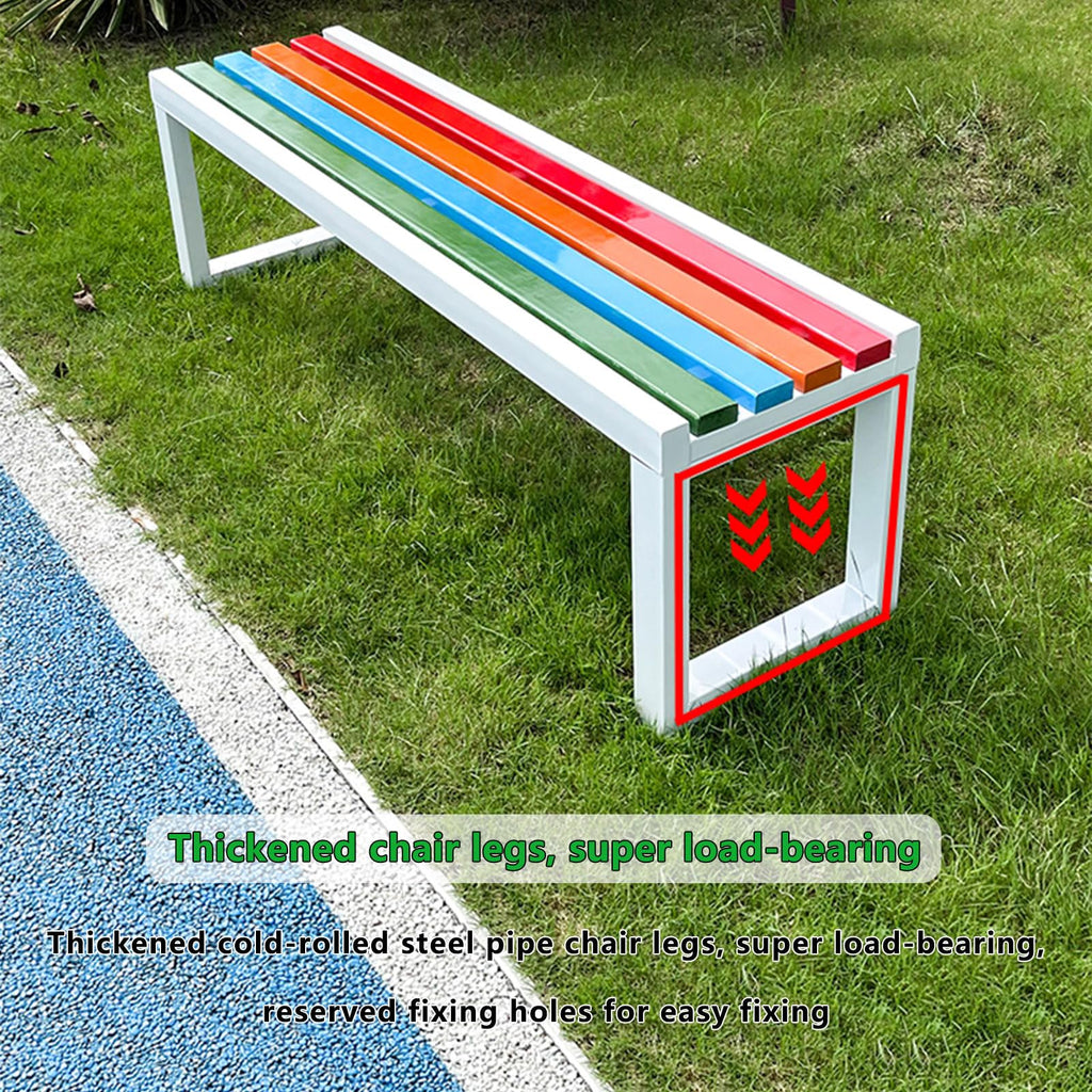 Weatherproof Metal Garden Bench Cast Iron Outdoor Seating J767
