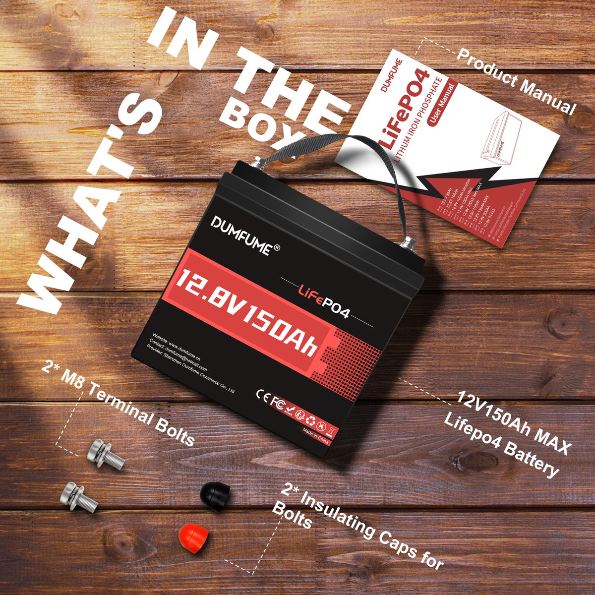 12V 150Ah LiFePO4 Battery Z50103