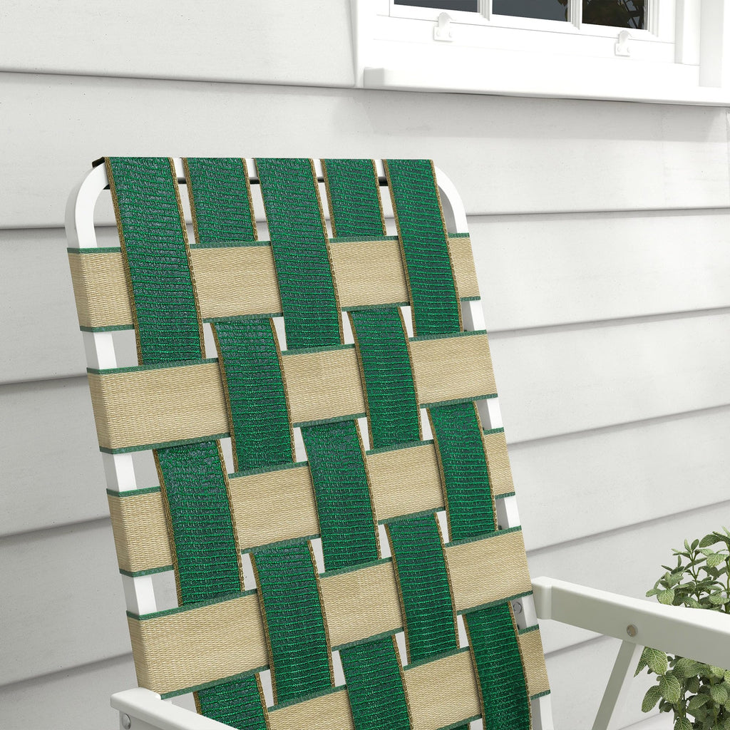 Folding Lawn Chairs Set of 2 with Armrests A449