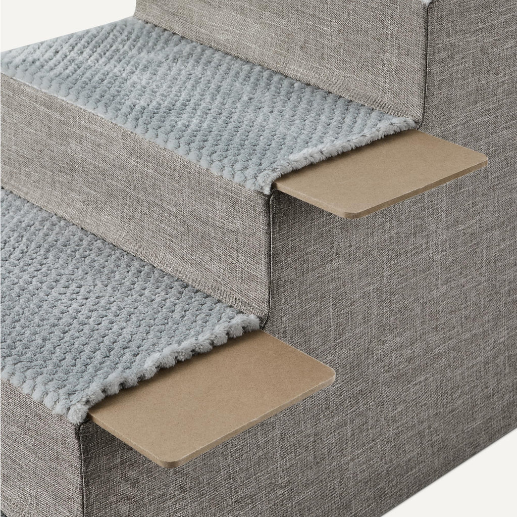 4-Step Non-Slip Grey Dog Steps V3911