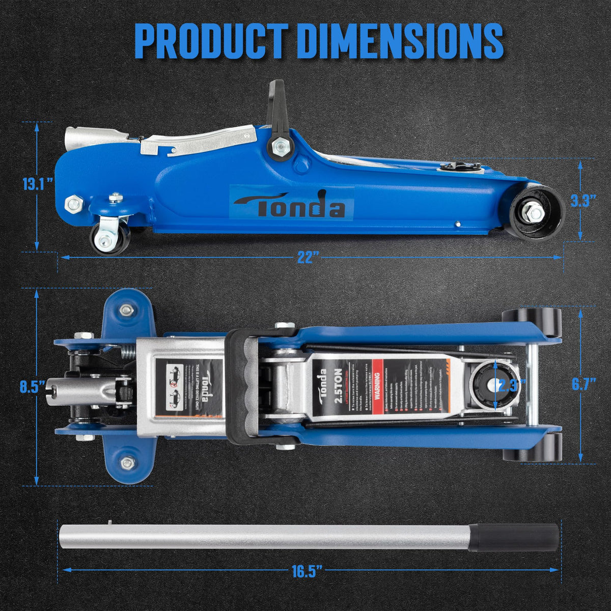 2.5 Ton Low Profile Hydraulic Floor Jack D588